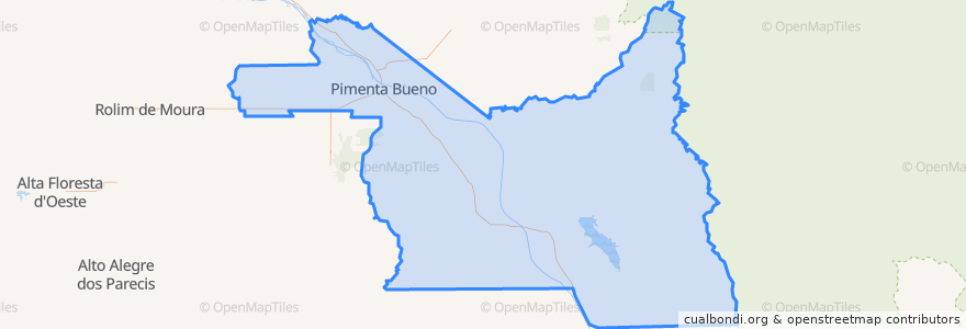 Mapa de ubicacion de Pimenta Bueno.