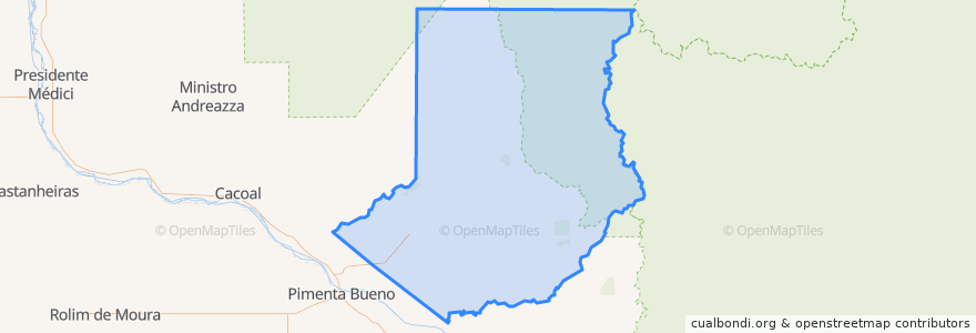 Mapa de ubicacion de Espigão d'Oeste.