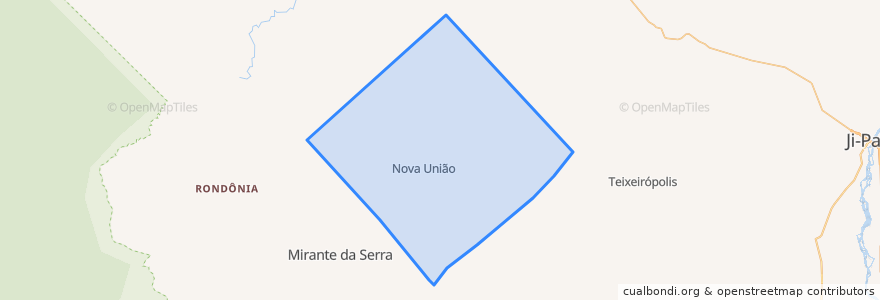 Mapa de ubicacion de Nova União.