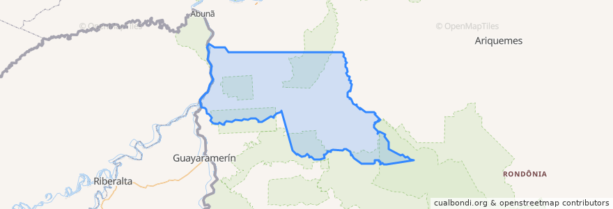 Mapa de ubicacion de Nova Mamoré.