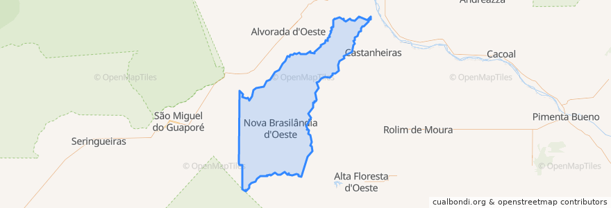 Mapa de ubicacion de Nova Brasilândia d'Oeste.