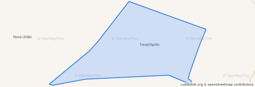 Mapa de ubicacion de Teixeirópolis.