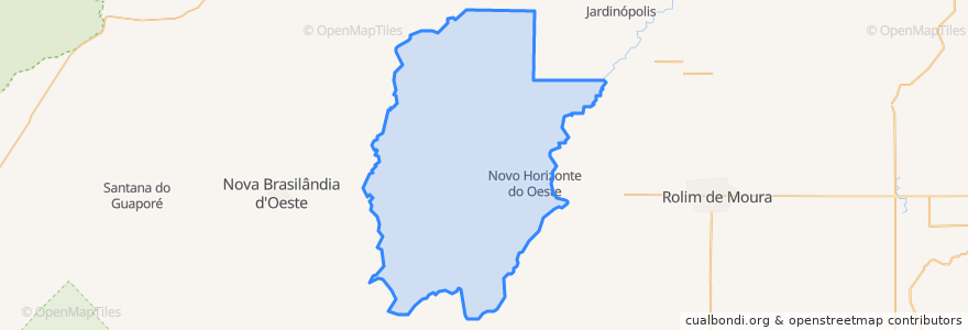 Mapa de ubicacion de Novo Horizonte do Oeste.