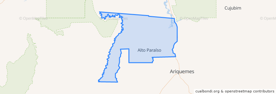 Mapa de ubicacion de Alto Paraíso.