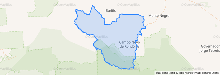 Mapa de ubicacion de Campo Novo de Rondônia.