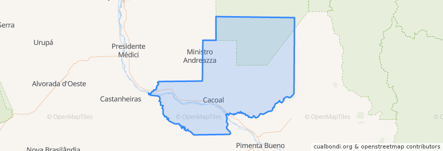 Mapa de ubicacion de Cacoal.