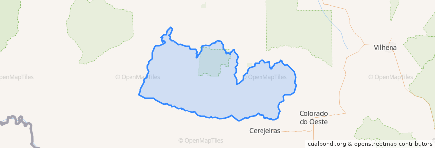 Mapa de ubicacion de Corumbiara.