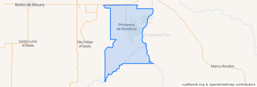 Mapa de ubicacion de Primavera de Rondônia.