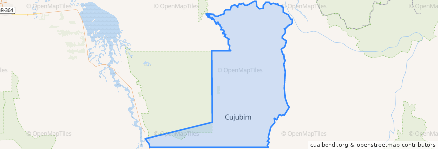 Mapa de ubicacion de Cujubim.