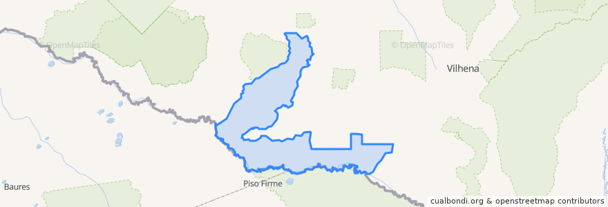 Mapa de ubicacion de Pimenteiras do Oeste.