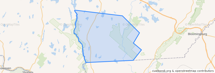 Mapa de ubicacion de Town of ForestBurgh.