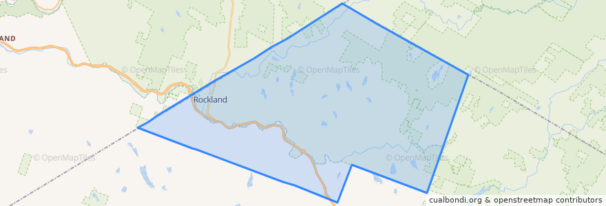 Mapa de ubicacion de Town of Rockland.