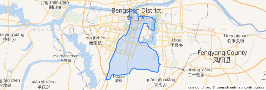 Mapa de ubicacion de 蚌山区.