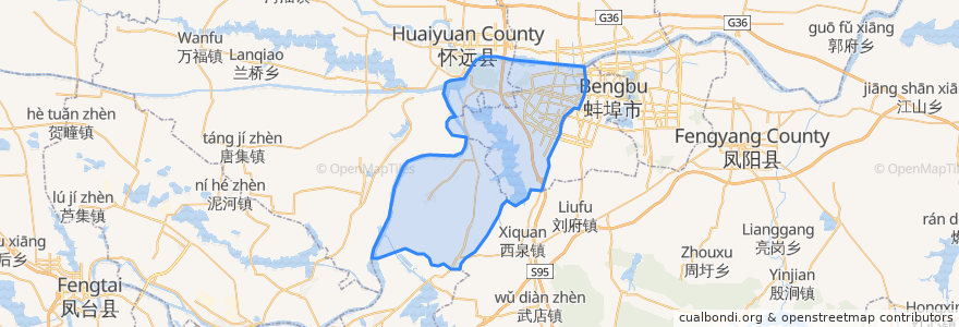 Mapa de ubicacion de 禹会区.