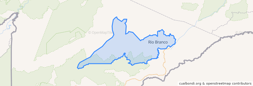 Mapa de ubicacion de Rio Branco.