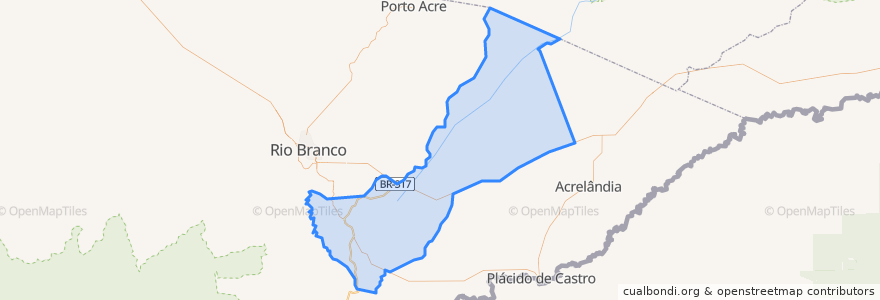 Mapa de ubicacion de Senador Guiomard.