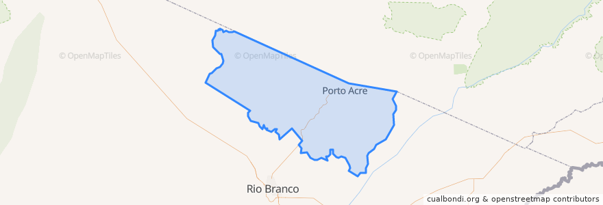 Mapa de ubicacion de Porto Acre.