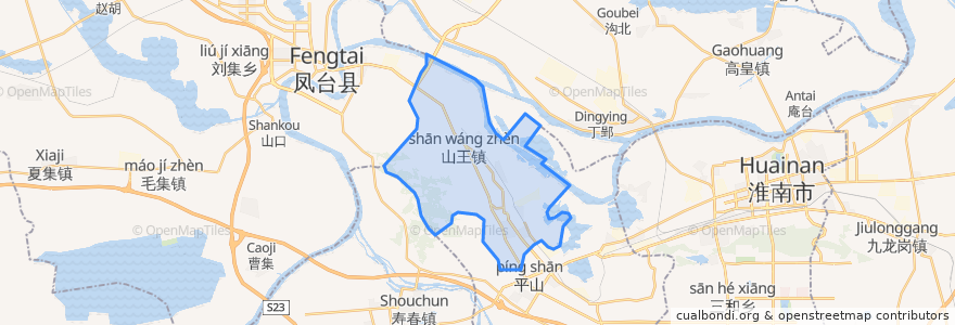 Mapa de ubicacion de 八公山区.