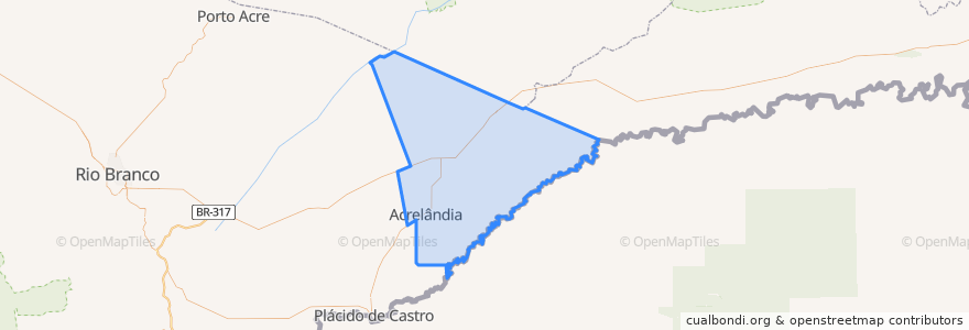 Mapa de ubicacion de Acrelândia.