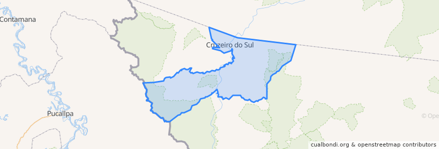 Mapa de ubicacion de Cruzeiro do Sul.