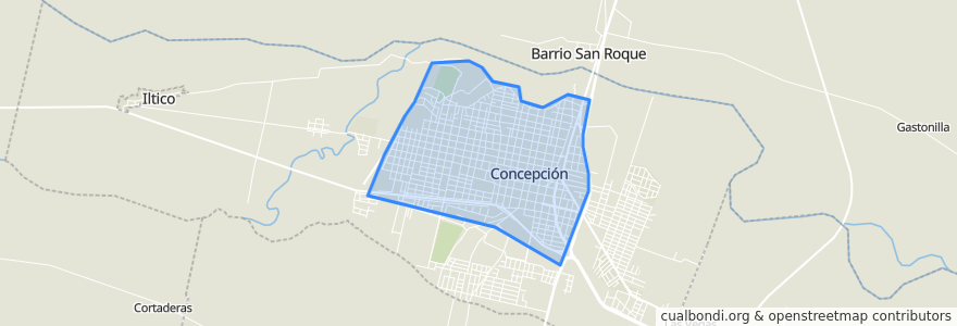 Mapa de ubicacion de Concepción.