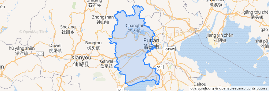 Mapa de ubicacion de 城厢区.