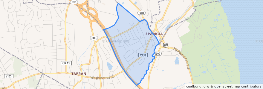Mapa de ubicacion de Sparkill.