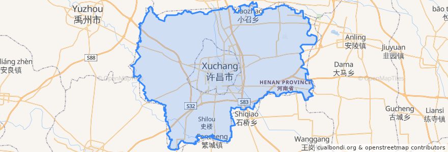 Mapa de ubicacion de 建安区.