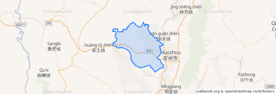 Mapa de ubicacion de 汾西县.