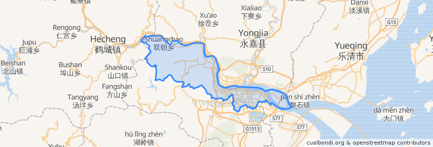 Mapa de ubicacion de 鹿城区.