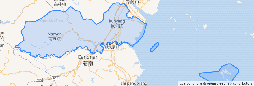 Mapa de ubicacion de Pingyang.