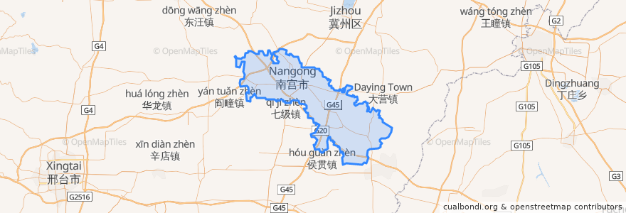 Mapa de ubicacion de 南宫市.