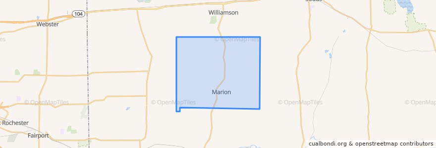 Mapa de ubicacion de Marion Town.