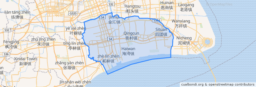 Mapa de ubicacion de 奉贤区.