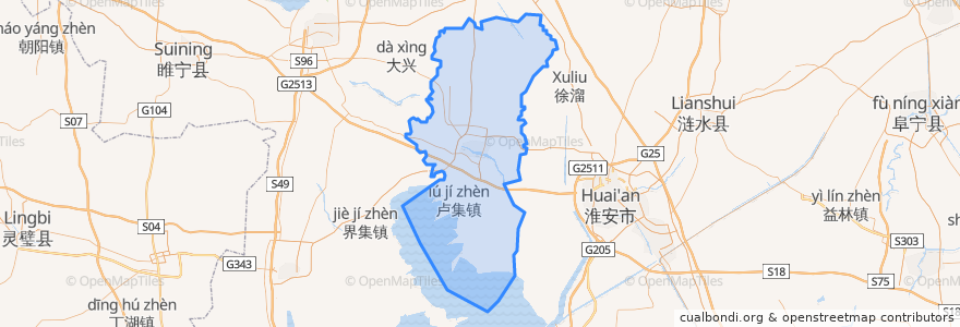 Mapa de ubicacion de Contea di Siyang.