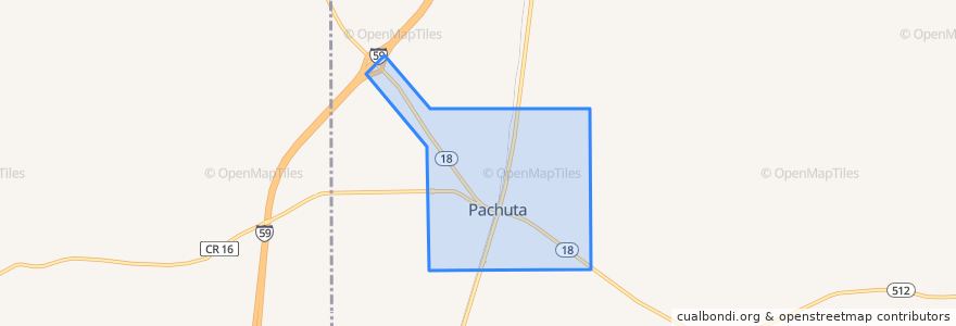 Mapa de ubicacion de Pachuta.