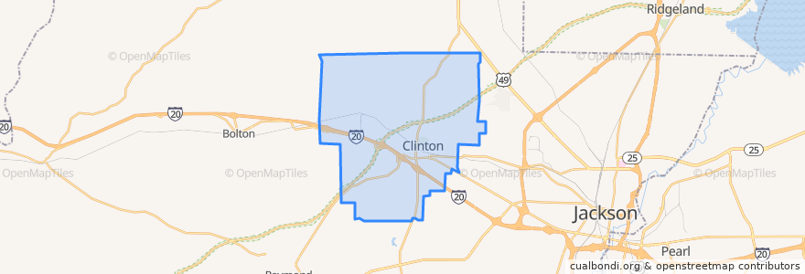 Mapa de ubicacion de Clinton.