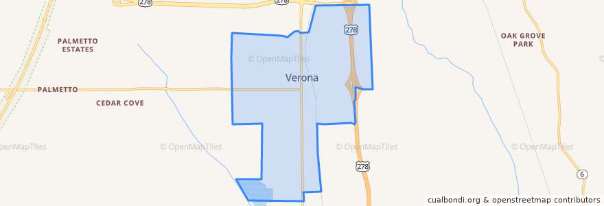 Mapa de ubicacion de Verona.