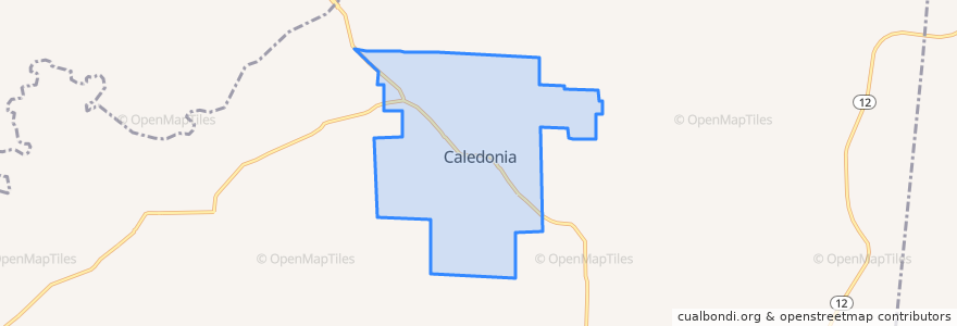 Mapa de ubicacion de Caledonia.