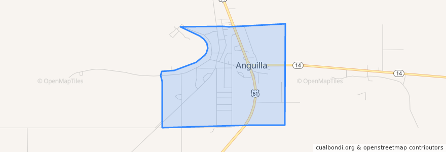 Mapa de ubicacion de Anguilla.