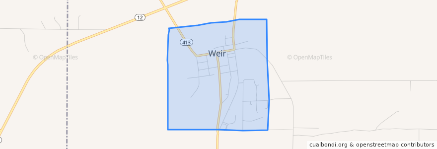 Mapa de ubicacion de Weir.