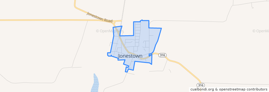 Mapa de ubicacion de Jonestown.