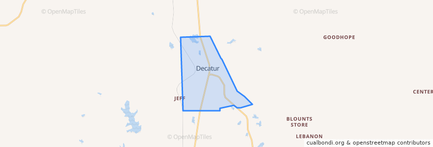 Mapa de ubicacion de Decatur.