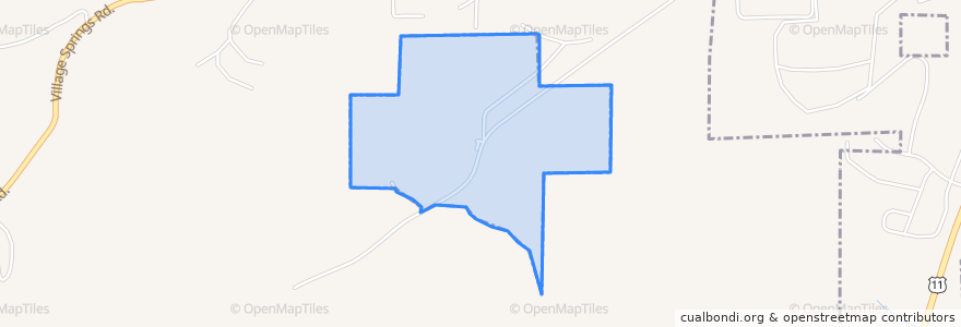 Mapa de ubicacion de Springville.