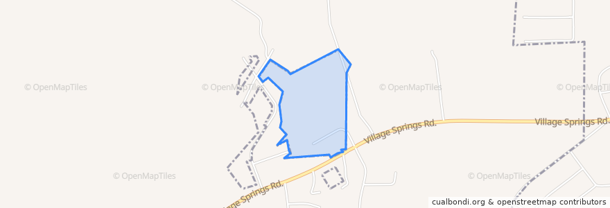 Mapa de ubicacion de Springville.