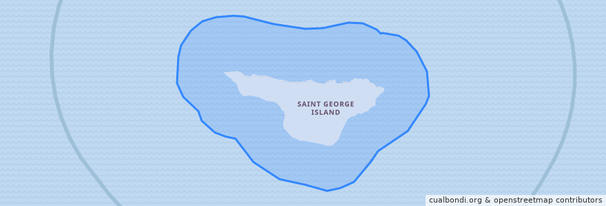 Mapa de ubicacion de St. George.