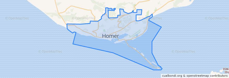 Mapa de ubicacion de Homer.