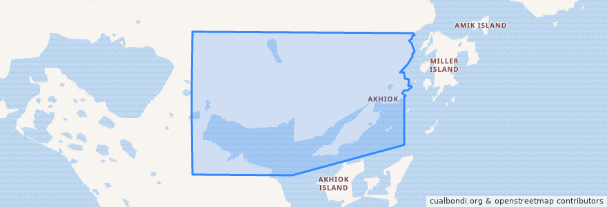 Mapa de ubicacion de Akhiok.