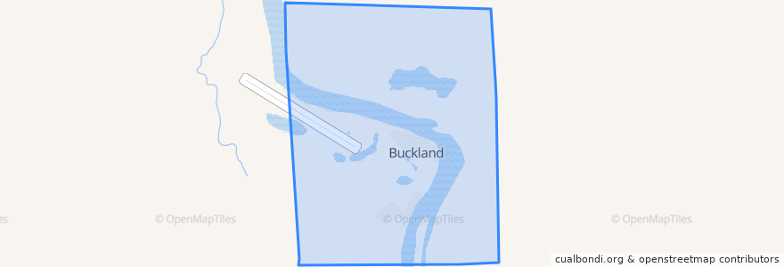 Mapa de ubicacion de Buckland.