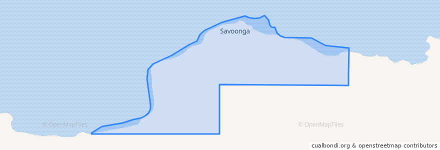 Mapa de ubicacion de Savoonga.